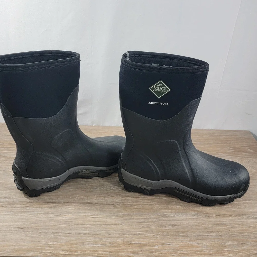 Muck Boot Company Arctic Sport Mens Black Waterproof Winter Boots Size 13 030015